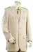 3 Button Cane Beige Men's Suit mensusa