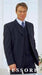 3 Buttons Super 150's Wool Vested Darkest Dark Navy Blue Suit For Men Side Vents mensusa