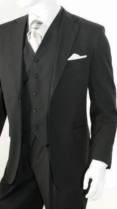 Men's 3 Piece Classic Suit Black - Three Piece Suit