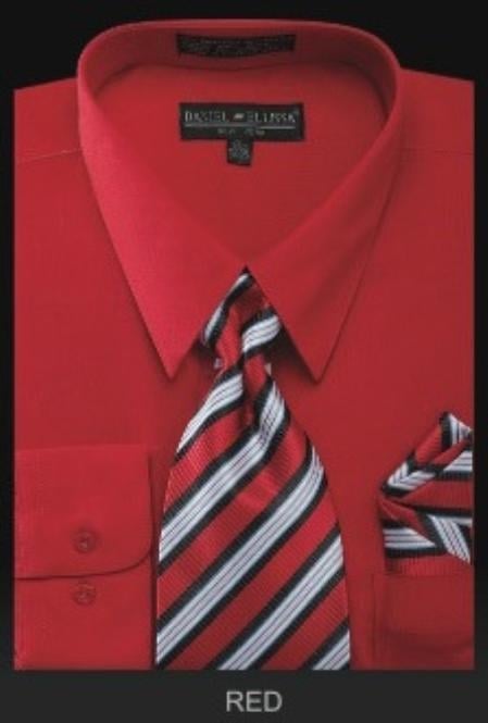 Affordable Clearance Cheap Mens Dress Shirt Sale Online Trendy - PREMIUM TIE - Red Men's Dress Shirt mensusa