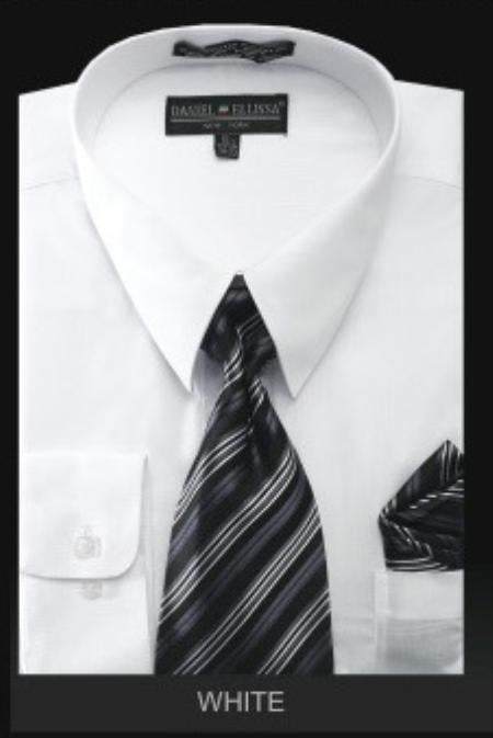 Affordable Clearance Cheap Mens Dress Shirt Sale Online Trendy - PREMIUM TIE - White Men's Dress Shirt mensusa