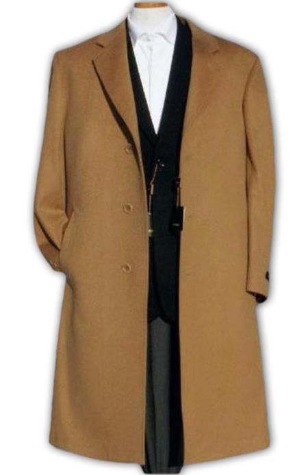 Alberto Nardoni Camel ~ Bronze Beige Men's Overcoat Full Length & Cashmere Winter Men's Topcoat Sale mensusa