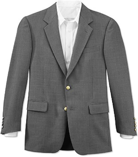 All Season Grey 2 Button Front 4 On Sleeves Fully Lined Metal Button Cheap Priced Unique Dress Blazer For Men Jacket For Men Sale (Men + Women) mensusa