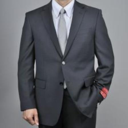 Authentic Mantoni Brand Black 2-Button Suit mensusa