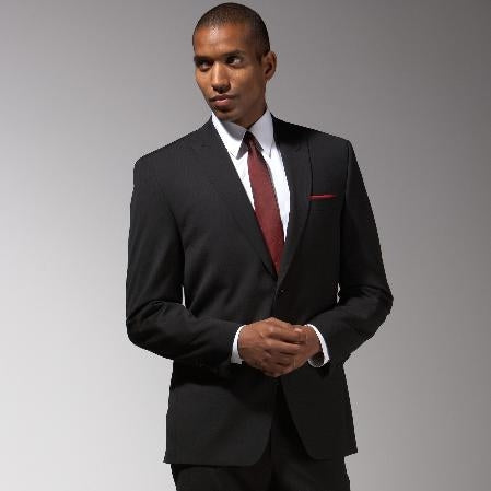 Authentic Mantoni Brand Black Suit - High End Suits - High Quality Suits mensusa