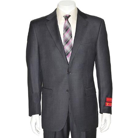 Authentic Mantoni Brand Men's Grey Two-button Suit - High End Suits - High Quality Suits mensusa