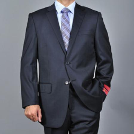 Authentic Mantoni Brand Men's patterned Black 2-button Suit - High End Suits - High Quality Suits mensusa