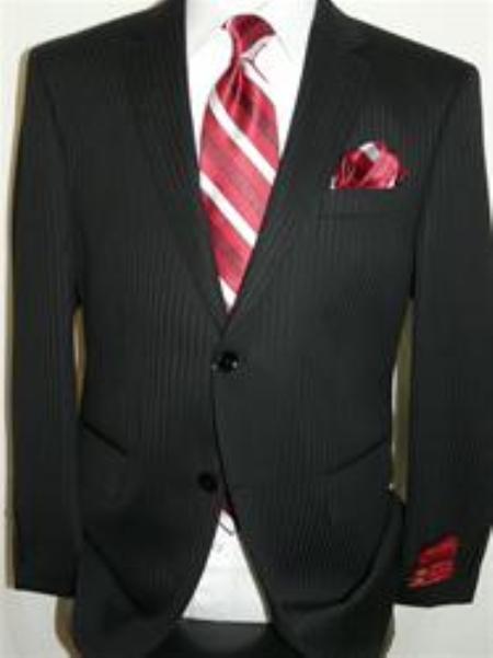 Authentic Mantoni Brand Shadow Stripe ~ Pinstripe Suit by - High End Suits - High Quality Suits mensusa