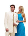 Best Quality Mandarin Collar Off/Ivory White Mandarin Suit mensusa