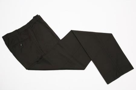 Men's Flat-Front Dress Pants Black