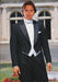 Black Full Dress Classic Six Button Peak Lapel Tailcoat mensusa