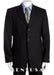 Black & Gray Multi Mini Pinstripe 3 Buttons Super 120'S Cheap Priced Business Suits Clearance Sale - mensusa