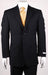 Black Modern Fit Suits 2 Button Vented without pleat flat front Pants 2 Piece Suits - Two piece Business suits mensusa