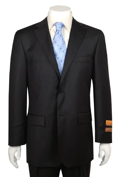 Black Modern Fit Suits Super 150's Suit mensusa