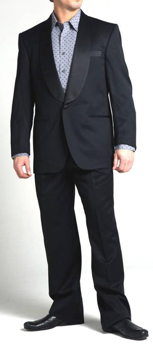 Richard Harris One Button Shawl Collar Tuxedo - Black