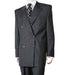 Black/PS Stripe Pinstripe Double Breasted Suits Super 140s Tetron~Rayon premier quality italian fabric - mensusa