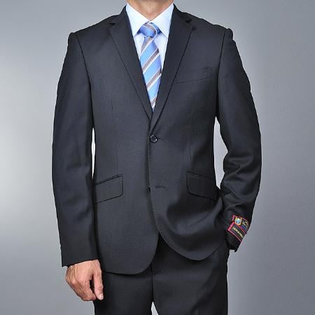 Black Pants 2-button Slim-fit Suit for Men 2 Piece Suits - Two piece Business suits Suit mensusa