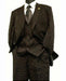 Black & Red Pinstripe Vested Suit - Three Piece Suit mensusa