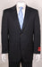 Black Stripe ~ Pinstripe Modern Fit 2 Button without pleat flat front Pants mensusa