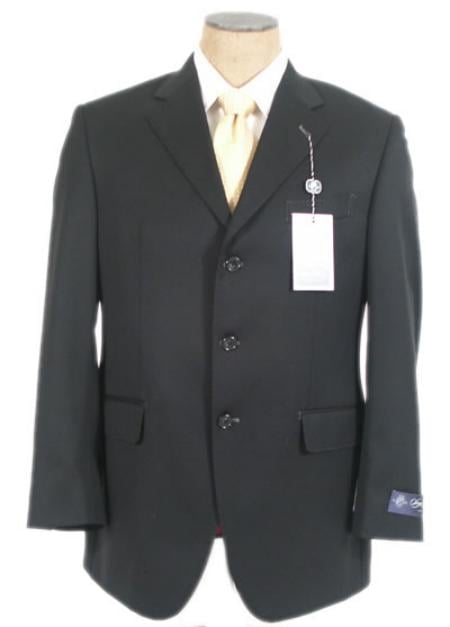 Black Super 140's Men's Cheap Priced Business Suits Clearance Sale Available in 2 or 3 Buttons Style Regular Classic Cut - mensusa