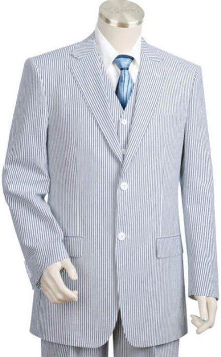 Sear Sucker Suit Men's 100% seersucker ~ sear sucker Suits Jacket- High End Suits - High Quality Suits