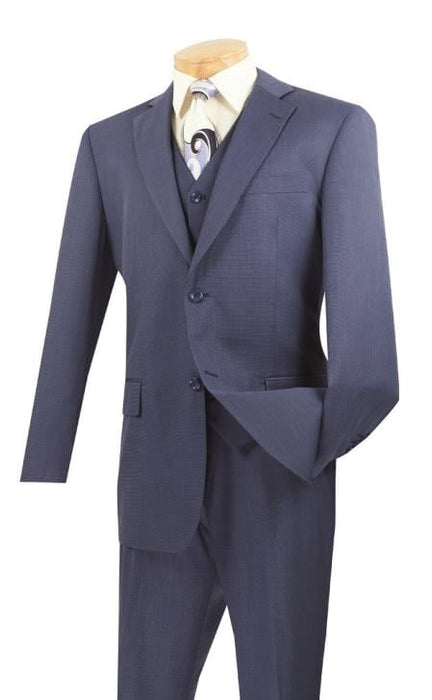 Men's 3 Piece Classic Suit– Blue - Three Piece Suit