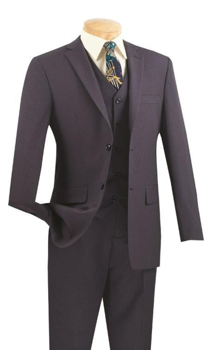 Men's Slim Fit Suit – Blue - Three Piece Suit