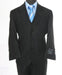 Boy's 3 piece 3 Button Suit Black mensusa