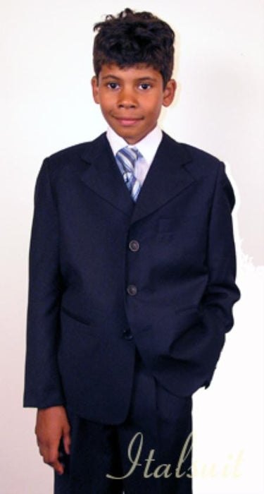 Boys Suits Super 150's Italian poly~rayon Navy Suit For Kids