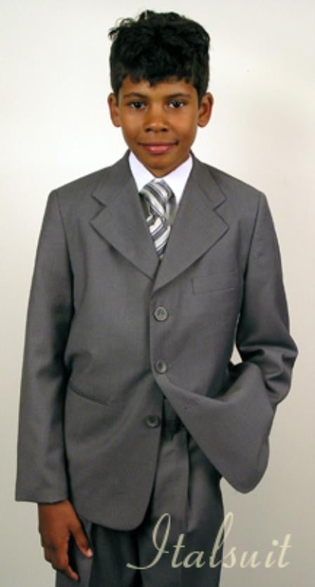 Boys Suits Kids gray suit Italian super fine poly~rayon mensusa