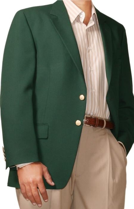 Brass Buttons Two Button Cheap Priced Unique Dress Blazer Jacket For Men Sale Augusta Green Blazer (Men +Women) mensusa