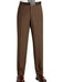 Brown Flat Front Regular Rise Slacks mensusa