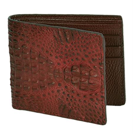 Men's Genuine Exotic Animal Skin Wallet ~ billetera ~ CARTERAS Brown / Cafe Genuine Gator Card Holder Wallet