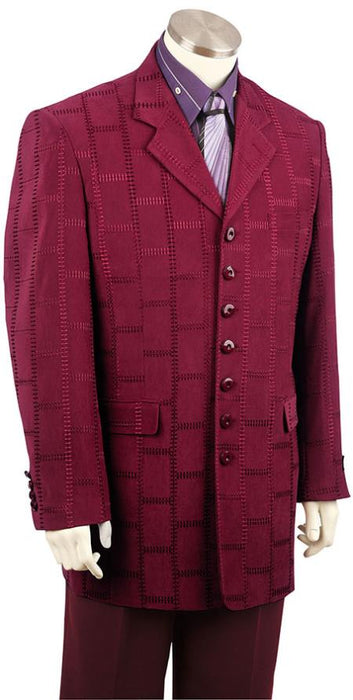 Men's Casual Leisure Suit Burgundy ~ Wine ~ Maroon Suit ~ Raisin Burgundy Suit