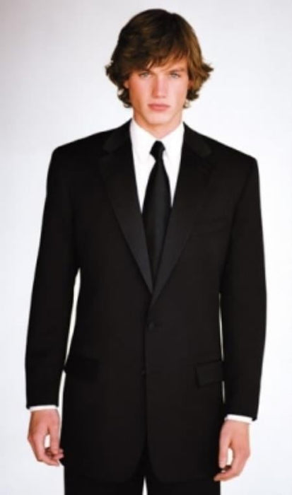 Calvin Klein Slim Fit Tuxedo Super 130's Luxury Black Slim Fit Black Tuxedo - Skinny Fit Tuxedo