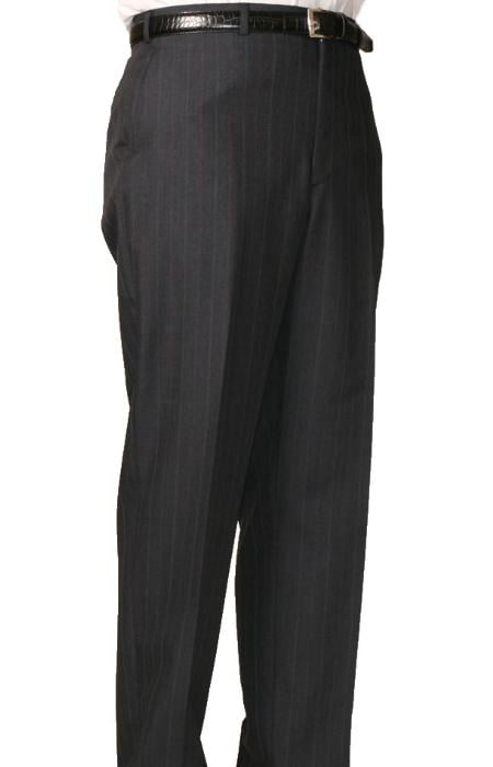 Charcoal Bond Flat Front Trouser mensusa