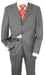 Charcoal Gray Pinstripe Super 120's Available in 2 or 3 Buttons Style Regular Classic Cut - mensusa