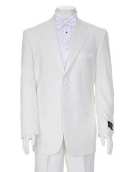 Charming Ivory Men's Two Button Tuxedo mensusa