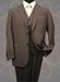 Classic 3PC 2 Button Charcoal Men's Mini Pinstripe ~ Stripe Vested Side Vents Wool Fabric three piece suit mensusa