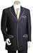 Classic Three Button Front Black Men's Suit with Traditional Pleated Slacks mensusa