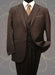 Classic Vested 3 Pieces 2 Button Dark Brown Stripe ~ Pinstripe Men's Suit Discounted Sale mensusa