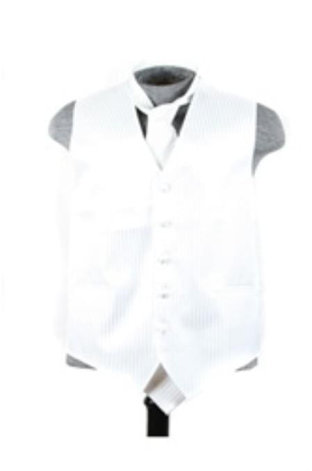 Dress Tuxedo Wedding Vest ~ Waistcoat ~ Waist coat Tie Set white Buy 10 of same color Tie For $25 Each - Men's Neck Ties - Mens Dress Tie - Trendy Mens Ties