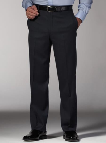 Fitted No Pleat Slacks Men's Dark Grey Slim Fit Men's tapered Men's dress pants