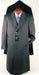 Darkest Charcoal Gray Men's Dress Coat Long Men's Dress Topcoat - Winter coat ~ Men's Overcoat Long 46 inches in length mensusa