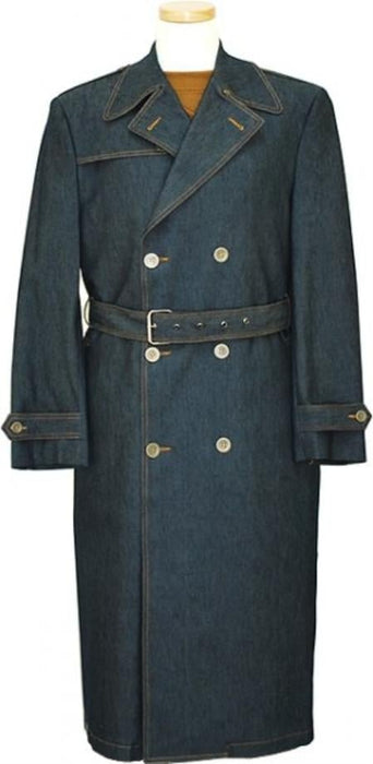 IL_8333 Men's Dress Coat Navy Blue Denim Long Style Winter Designer Men's Wool Men's Peacoat Sale double breasted Long Trench Coat