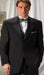 Designer Solid Black Light Weight Soft Poly~Rayon Soft Tuxedo Suit + Shirt + BowTie Package Combo ~ Combination Two buttons mensusa