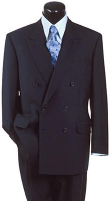 Navy Blue Suit For Men Super Poly-Rayon developed by NASA Double Breasted Suit