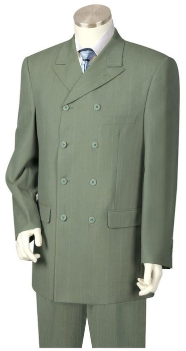 Men's Button Fastener Victorian Double Breasted Suit Sage