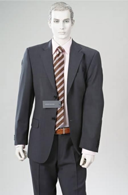 Double Vent Cahrcoal Gray Super 2 BUTTON Cheap Priced Business Suits Clearance Sale - mensusa