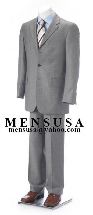 Double Vent Clowdy Light Gray Super 140'S Wool 3 Buttons Men's Cheap Priced Business Suits Clearance Sale mensusa